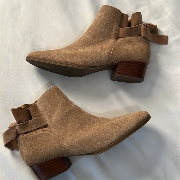 Aerosoles Tan Suede Crosswalk Ankle Boots - Picture 3 of 8